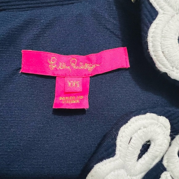 Lilly Pulitzer Navy Dress with White Accents - Picture 5 of 6